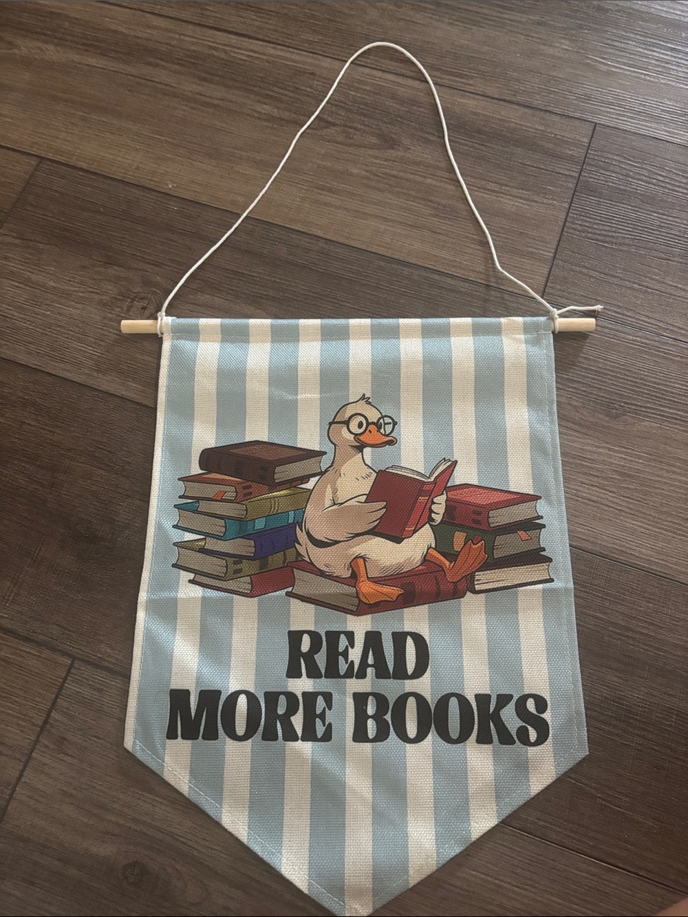 Read More Books Wall Banner - Blue and White